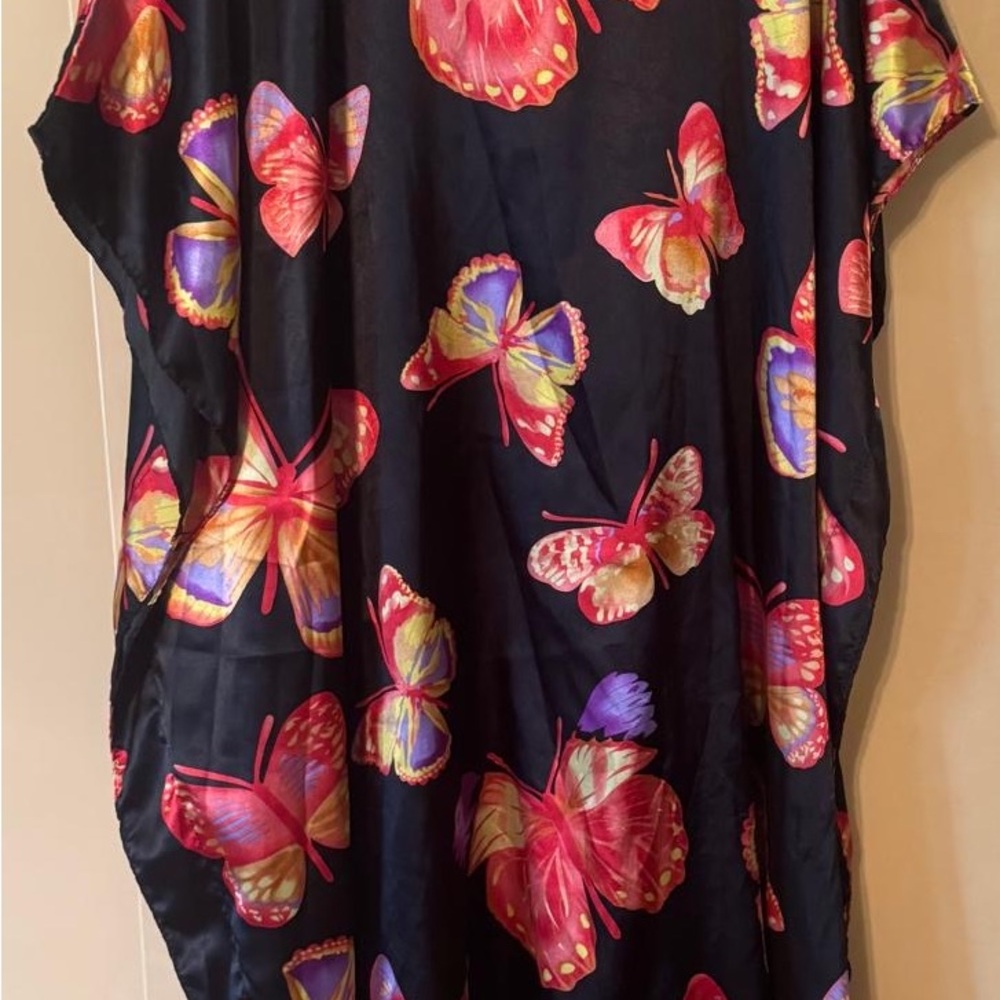 Colorful Butterfly Print Kaftan- Winlar